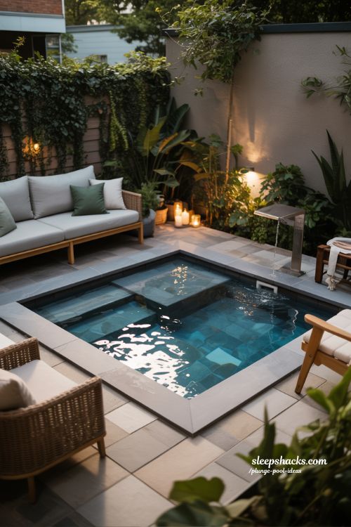 Cozy Backyard Plunge Pool Ideas for Small Outdoor Spaces