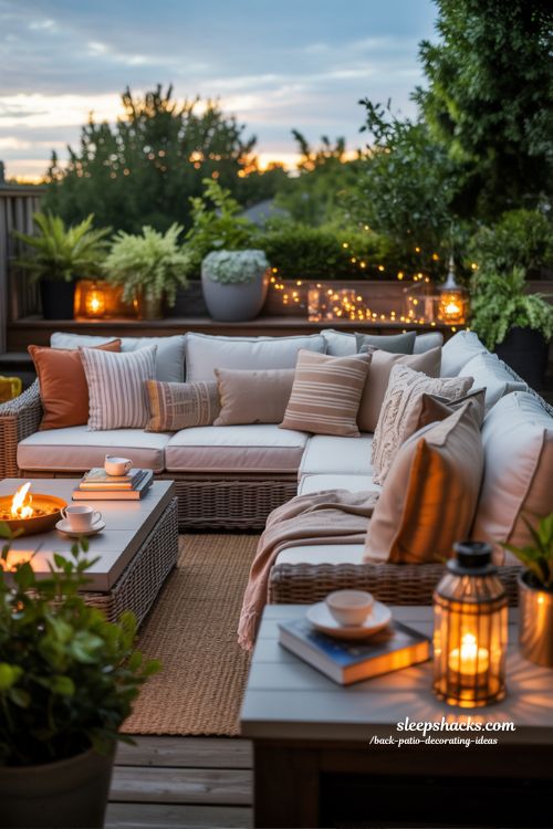Cozy Sectional Patio Lounge for Summer Evenings