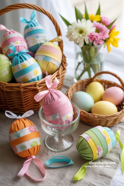 Craft Floral Fabric Easter Eggs for Personalized Spring Decor