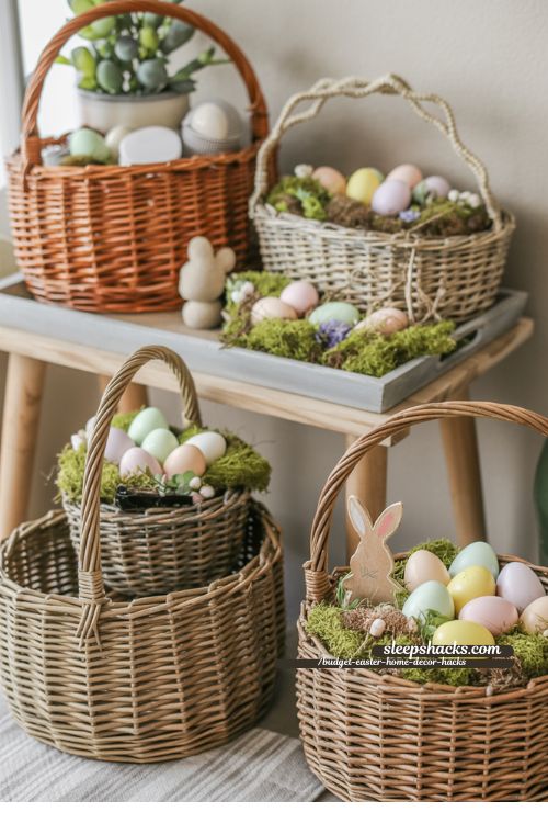 Creative Baskets for Budget-Friendly Easter Decor