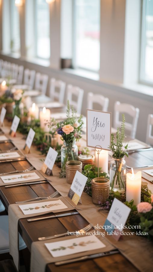 Creative Place Cards and Wedding Table Signage Ideas on a Budget