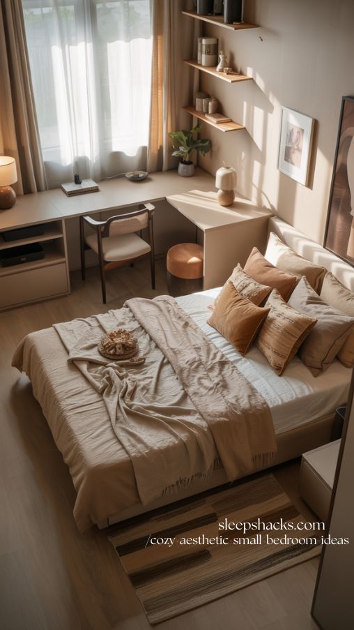 Creative Small Bedroom Layout Ideas with Layered Textures