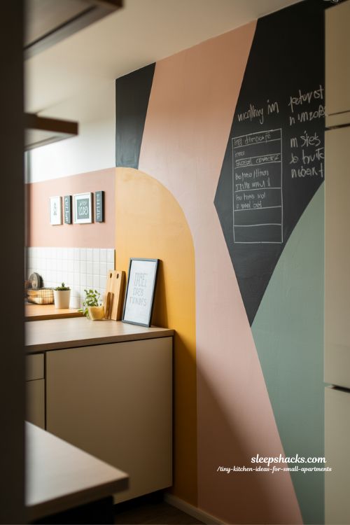 Creative Wall Art Tiny Kitchen Ideas For Small Apartments With Murals