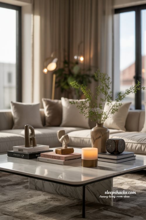 Curated Coffee Table Styling Ideas for a Luxury Living Room