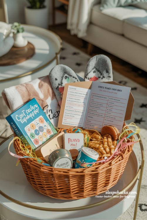 DIY Couples Activity Easter Basket Cozy Fun Gift for Him