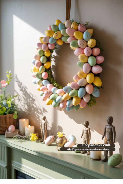 DIY Easter Egg Wreaths for Budget Friendly Spring Decor