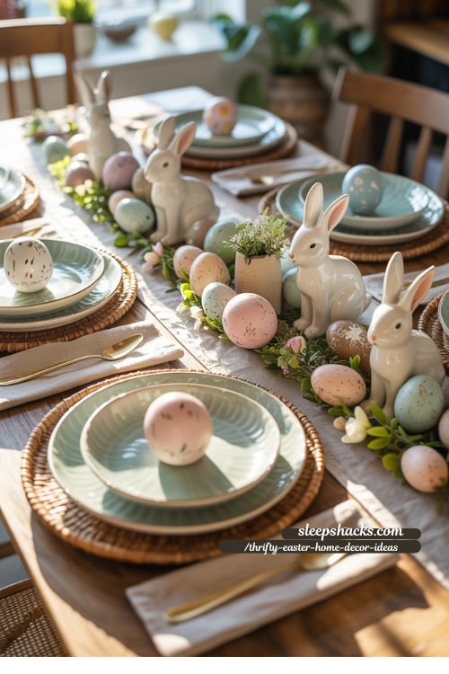 DIY Easter Tablescape Themes with Thrifted Finds for Spring