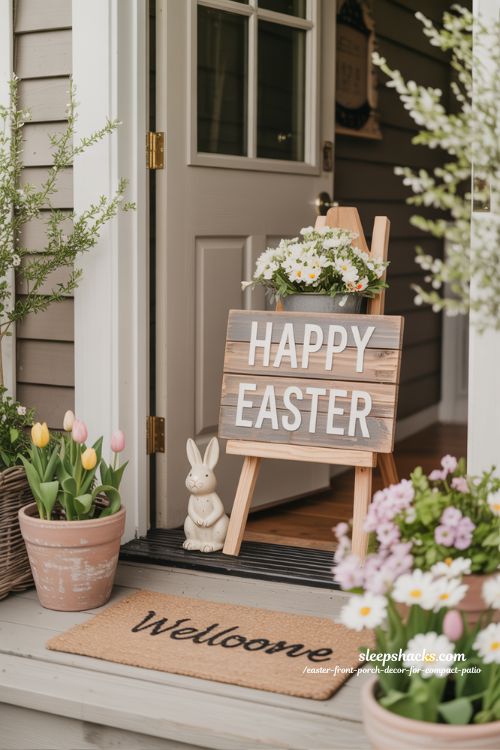 DIY Painted Easter Egg Planters For Compact Patio Front Porch Decor