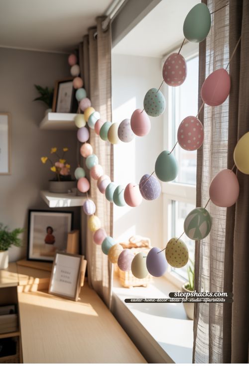 DIY Paper Egg Wall Garland for Studio Apartments
