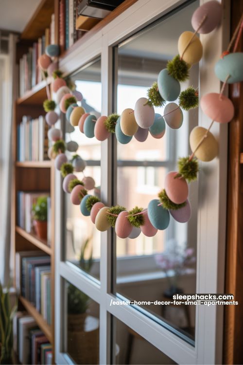 DIY Pastel Egg Garland Easter Decor For Small Apartments