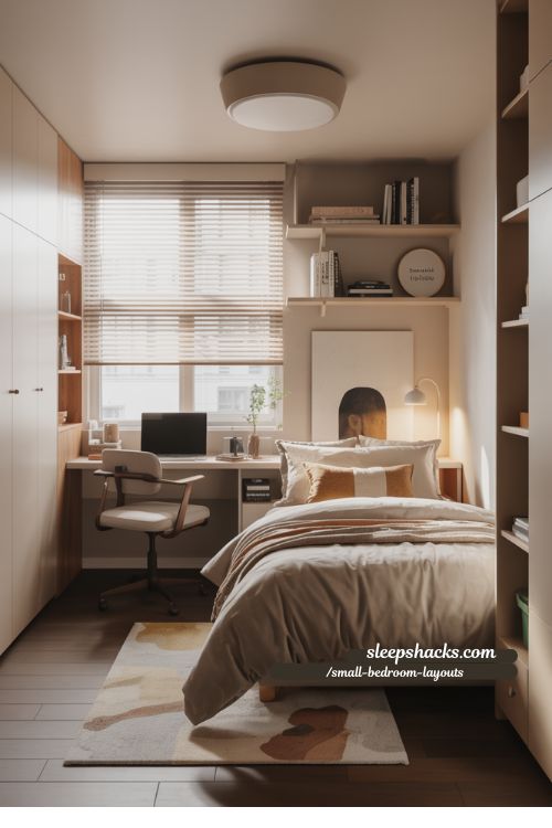 Desk-Centric Small Bedroom Layout Ideas