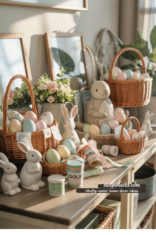 Dollar Store Meets Thrift Store DIYs for Budget-Friendly Easter Decor
