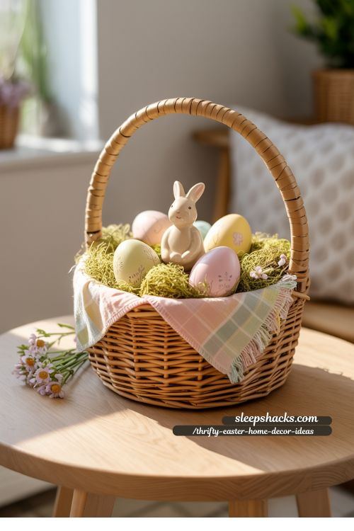Easter Basket DIY from Thrifted Finds for Charming Spring Decor