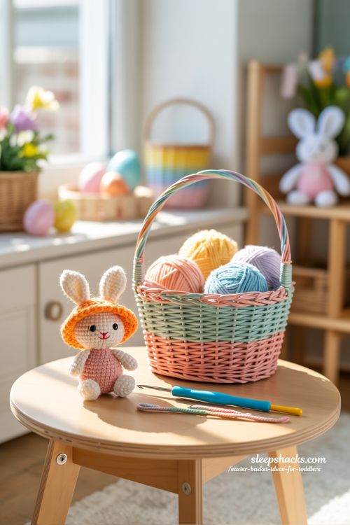 Easter Basket Ideas for Toddlers Beginner Crochet Bunny Kit