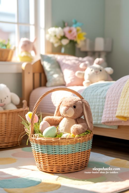 Easter Basket Ideas for Toddlers Weighted Stuffed Brown Bunny
