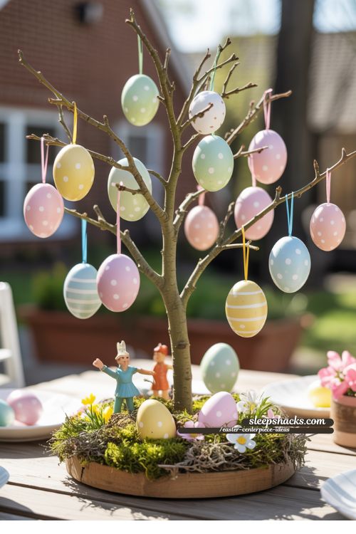 Easter Egg Tree Centerpiece for Spring Tables