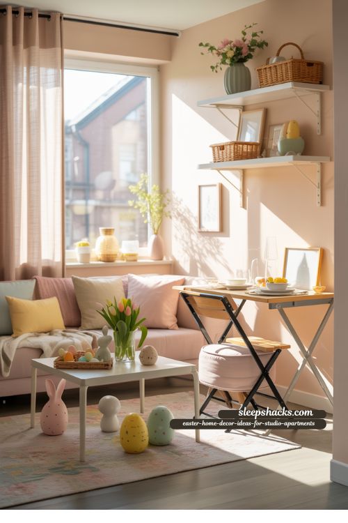 Easter Home Decor Ideas for Studio Apartments with Pastel Spring Styling
