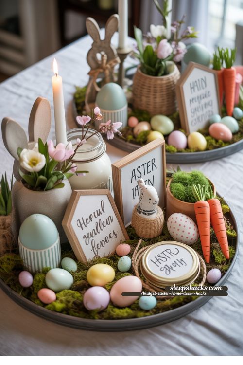 Easter Tabletop Vignettes Budget-Friendly Layered Decor Ideas
