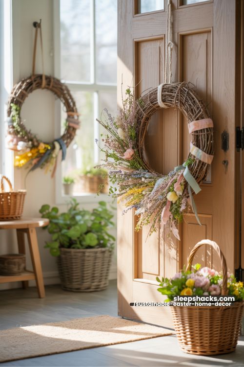 Eco-Friendly Easter Wreath for Sustainable Spring Decor