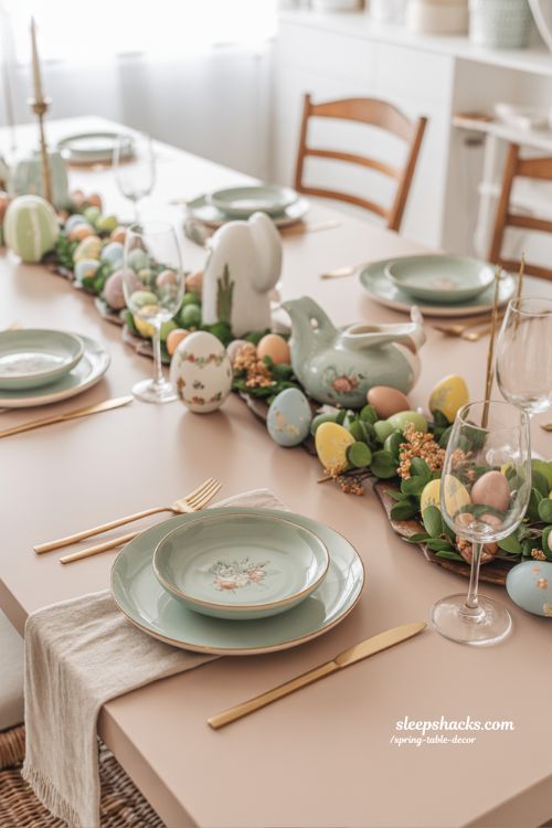 Elegant Easter Inspired Spring Table Setting