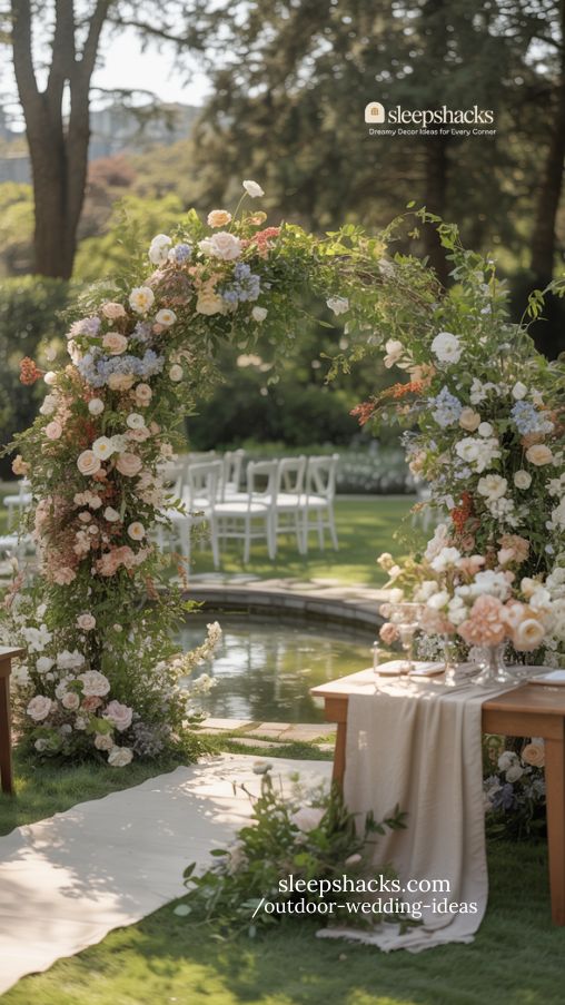 Elegant Garden Wedding Ceremony with Seasonal Blooms