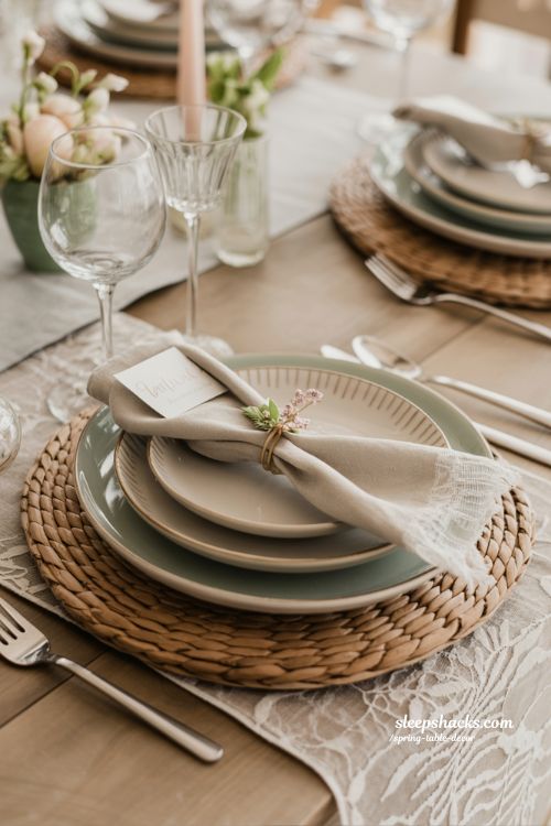 Elegant Spring Table Decor Lace Layers