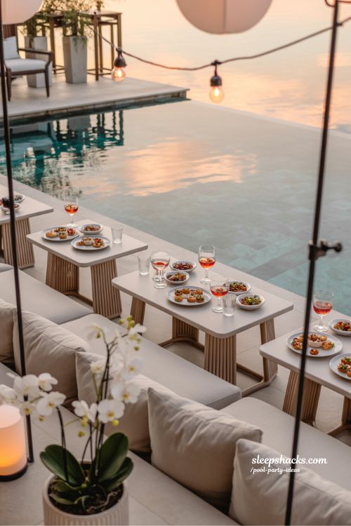 Elegant Sunset Soiree Pool Party Ideas for Refined Summer Evenings
