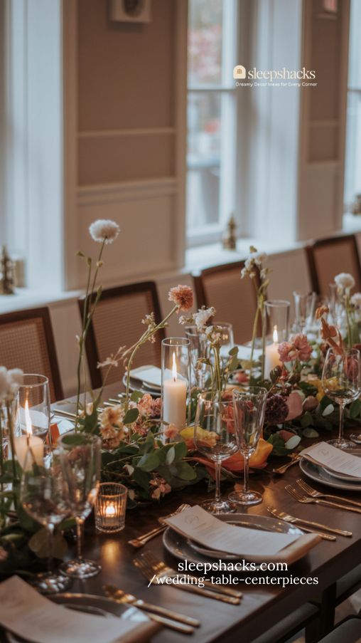 Elegant Wedding Reception Table Centerpieces