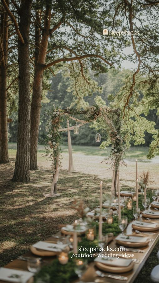 Enchanted Forest Wedding Ceremony with Whimsical Details