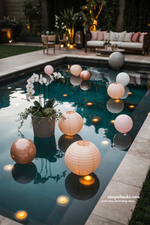 Floating Pool Decor Ideas for Whimsical and Elegant Poolside Spaces