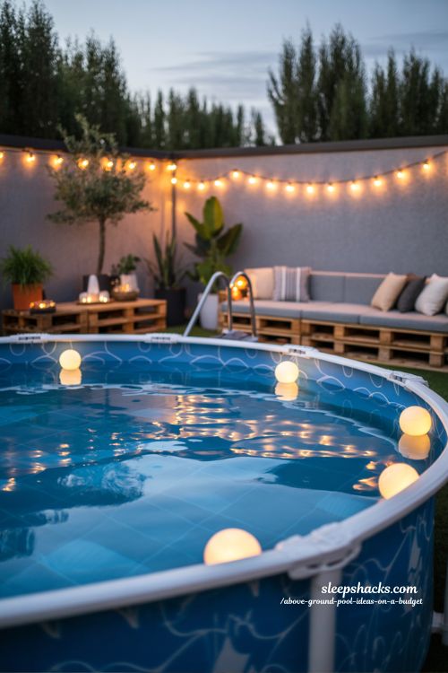 Floating Pool Lights Above Ground Pool Budget Cozy Evening