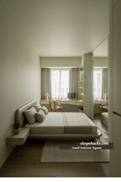 Flow-Oriented Small Bedroom Furniture Layout Ideas