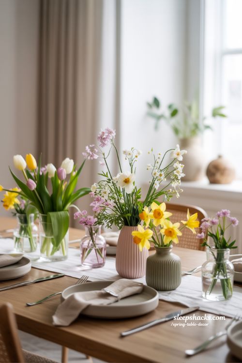 Fresh Floral Spring Table Decor Bright Dining