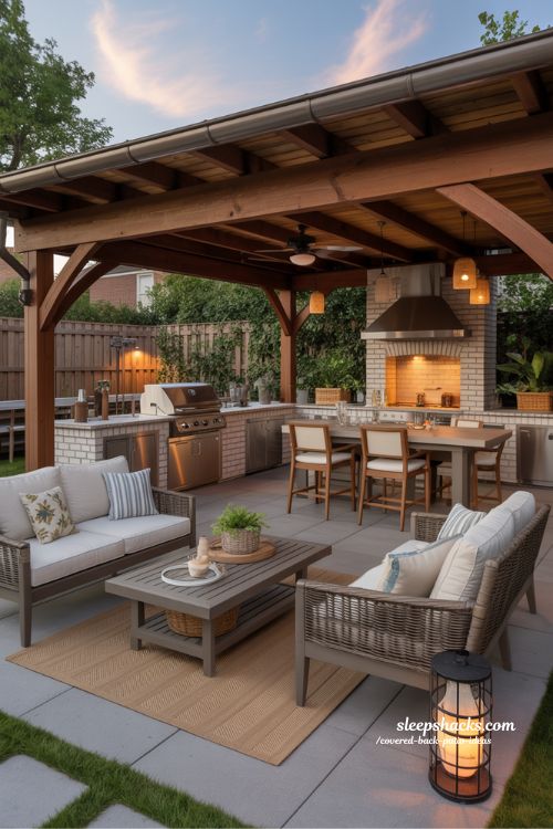 Full Outdoor Entertainment Space Ideas for Functional and Cozy Backyards