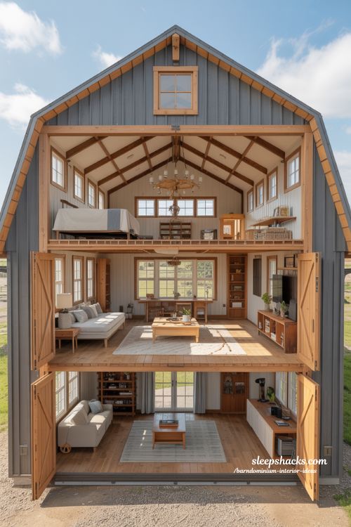 Functional Floor Plan Barndominium Interior