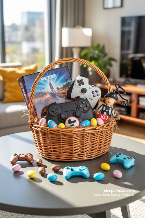 Gamer’s Paradise Easter Basket Personalized Gaming Gift for Him