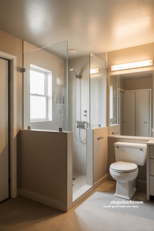 Half-Walls and Partitions for Small Guest Bathrooms