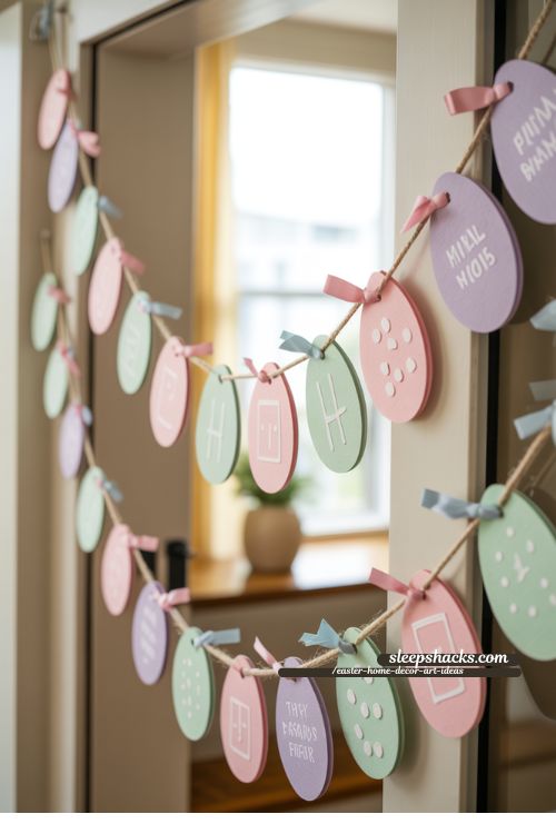 Handcrafted Easter Garland for Mantel