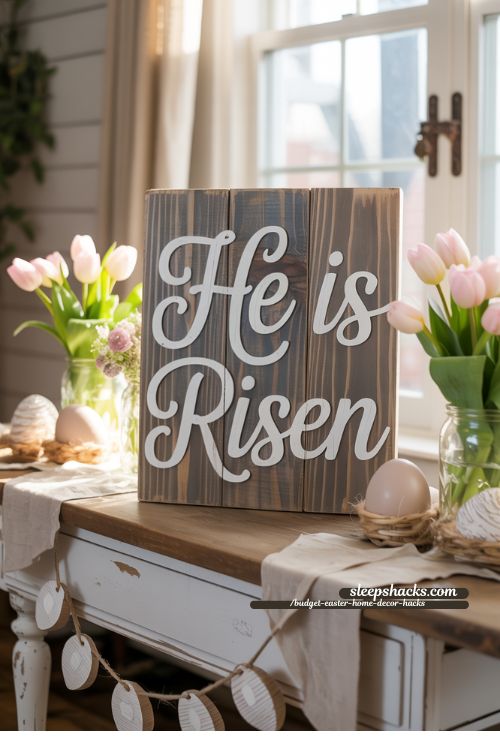 Handmade Easter Signs DIY and Upcycled Decor Ideas