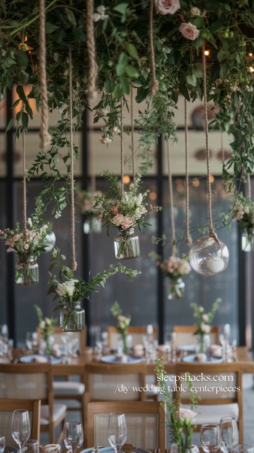 Hanging Floral Wedding Centerpieces
