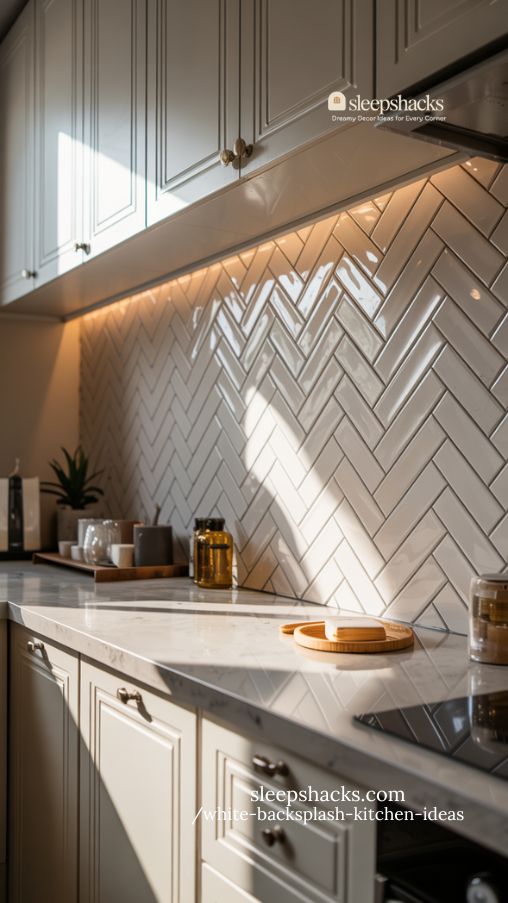 Herringbone Backsplash Kitchen Ideas for Depth and Style