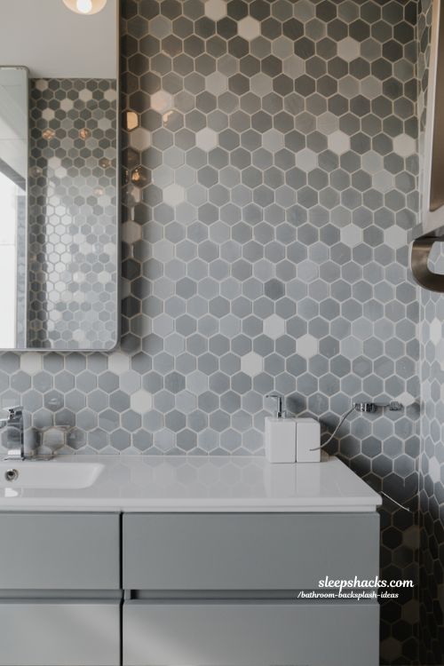 Hexagonal Mosaic Bathroom Backsplash Ideas for Modern Style