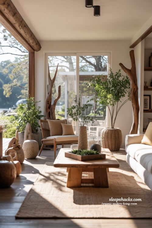 Indoor-Outdoor Connection Organic Modern Living Room