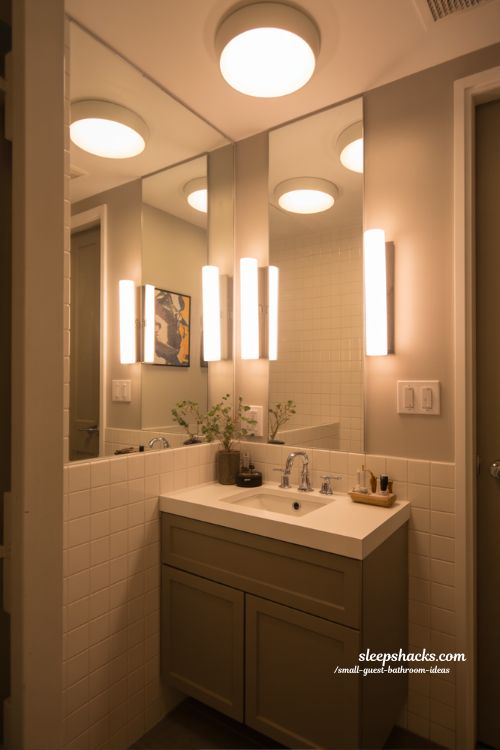 Install Smart Lighting to Transform a Small Guest Bathroom