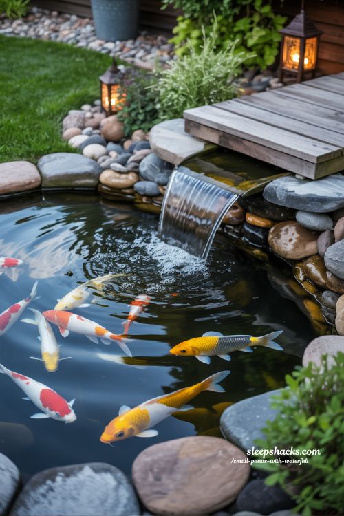Koi Pond Charm Small Ponds With Waterfall Ideas