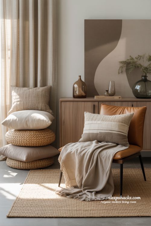 Layering Natural Textures Organic Modern Living Room