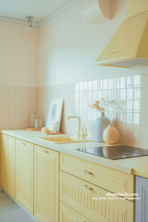 Light Color Tiny Kitchen Ideas For Small Apartments That Feel Bigger