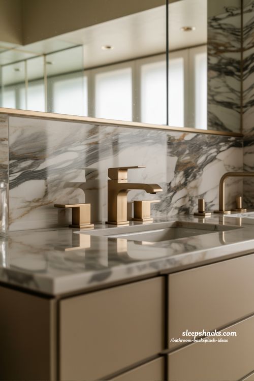 Marble Slab Bathroom Backsplash Ideas for a Luxurious Look