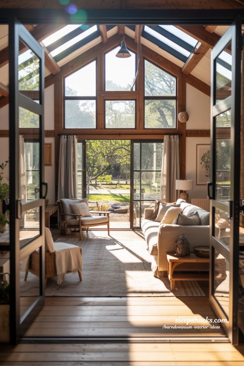 Maximizing Natural Light Barndominium Interior
