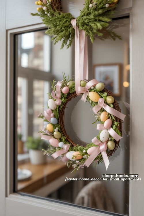 Mini Easter Wreath For Doors and Walls Small Apartment Friendly
